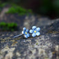 14k gold-plated forget-me-not flower stud earrings