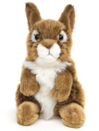 Bunny, standing (brown) - 18 cm (height) - cuddly/plush toy