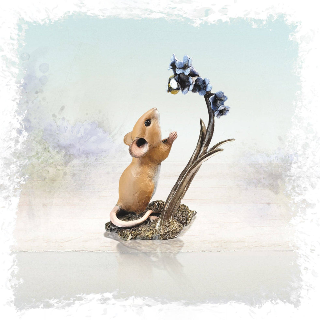 Woodland Mouse, Bluebells & Bee Sculpture