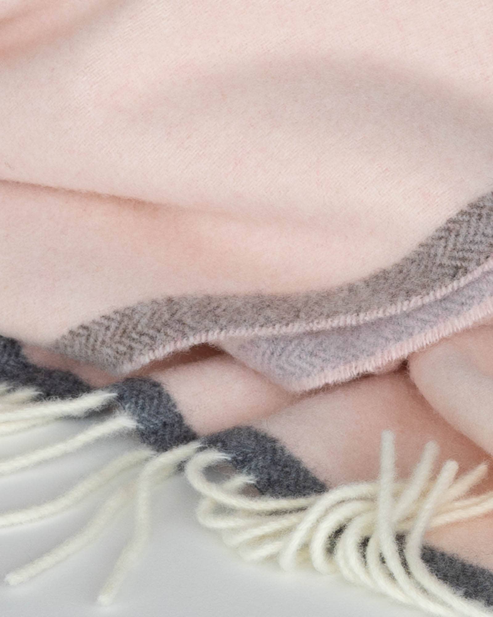 Soft Cashmere & Merino wool throw blanket MILANO Rosa Orlo