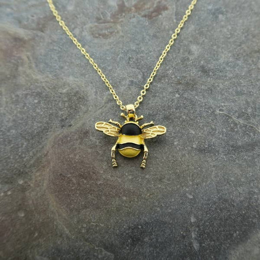 Bumblebee Pendant, Gold Plated