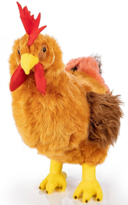 Brown rooster - 34 cm (height) - cuddly/plush toy