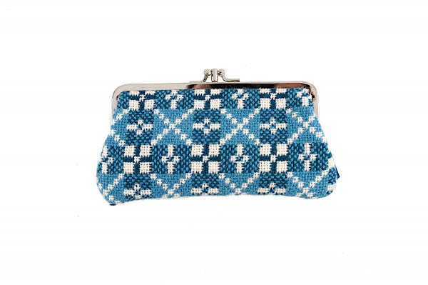 Welsh heritage Navy Green - Double Clasp Purse