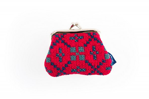 Welsh heritage Navy Green - Double Clasp Purse