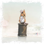 Mouse on Cotton Reel Sculpture