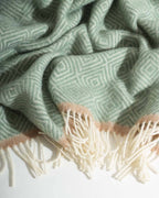 Wool throw blanket VENEZIA Mint