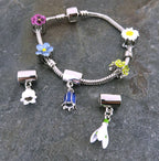 Flower Charms Plain Bracelet