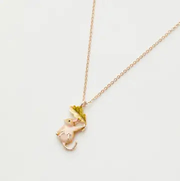 Fable England Enamel Dormouse Short Necklace