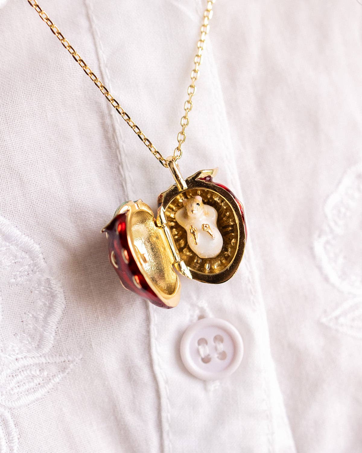 Strawberry & Mouse Locket