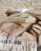 Wool throw blanket Denver Crema
