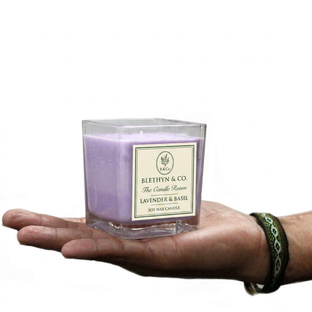 Blethyn & Co. 160g Soy Wax Jar Candle - Lavender & Basil